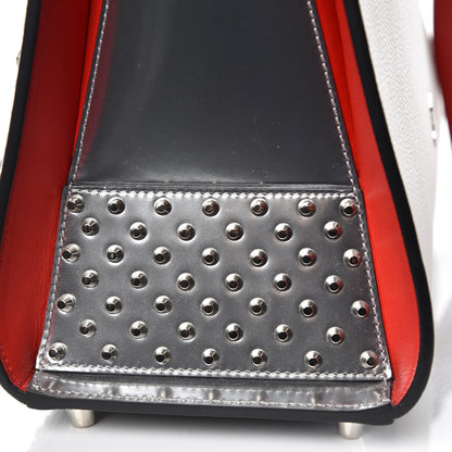 Christian Louboutin Calfskin Empire Pony Hair Cowboy Print Studded Large Paloma Brown Ivory 9 of 9