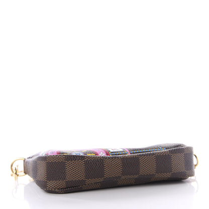 Louis Vuitton Damier Ebene 2020 Christmas Animation Big Wheel Mini Pochette Accessories Rose Ballerine 3 of 8
