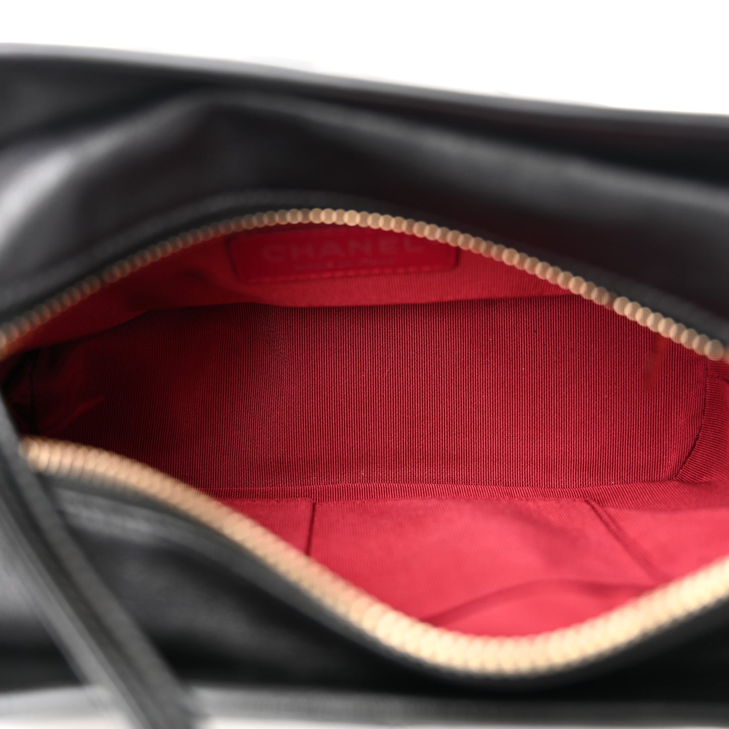 Aged Calfskin Quilted Small Gabrielle Hobo Black