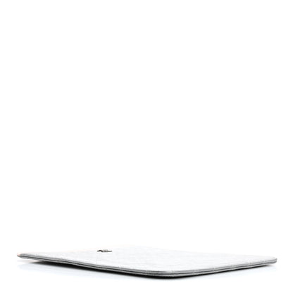 Chanel Metallic Aged Calfskin Brilliant iPad Case Silver 4 of 12