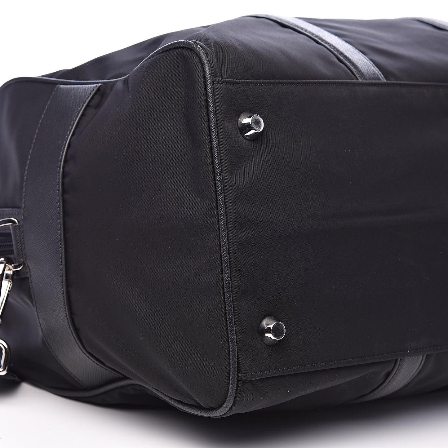 Tessuto Nylon Saffiano Viaggio Duffle Black