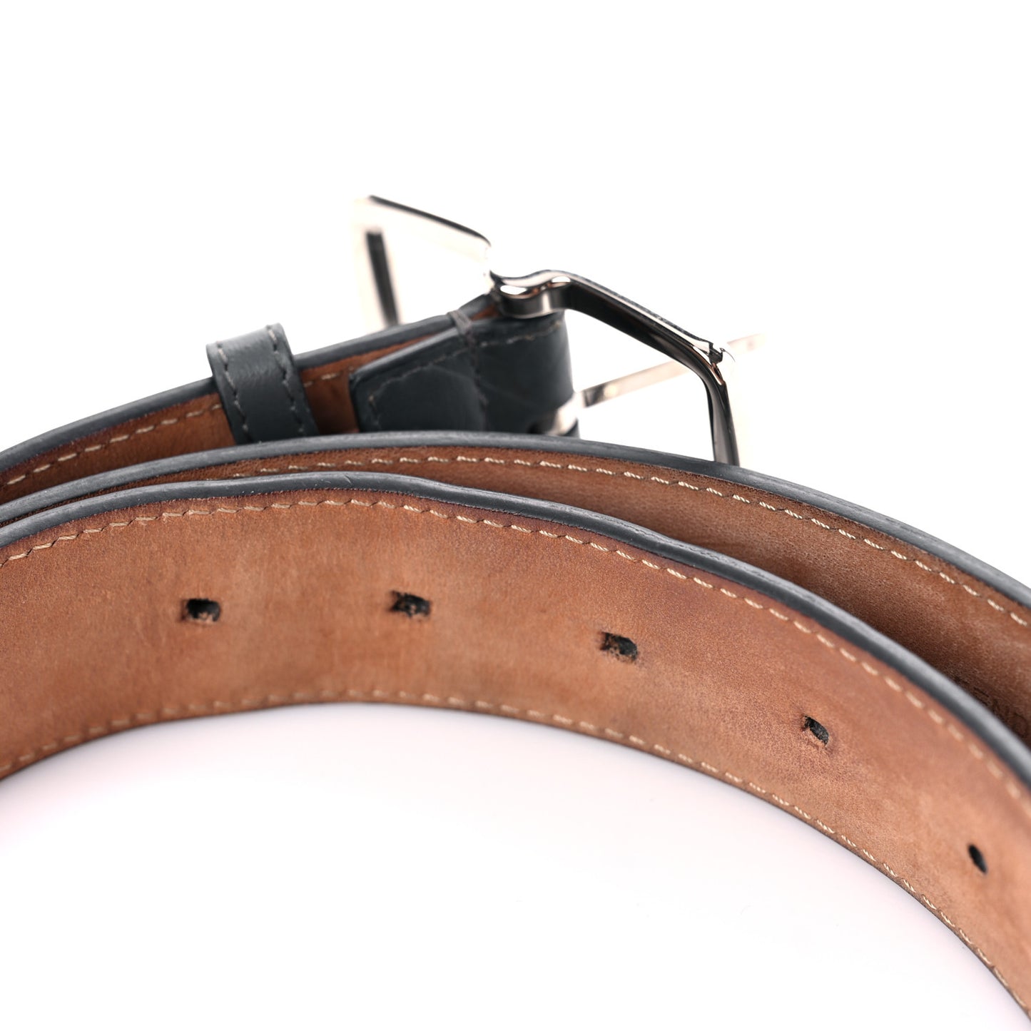 Calfskin FF Embossed Belt 110 42 Black