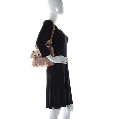 Valentino Garavani Nappa Large Roman Stud Shoulder Bag Rose Cannelle 3 of 14