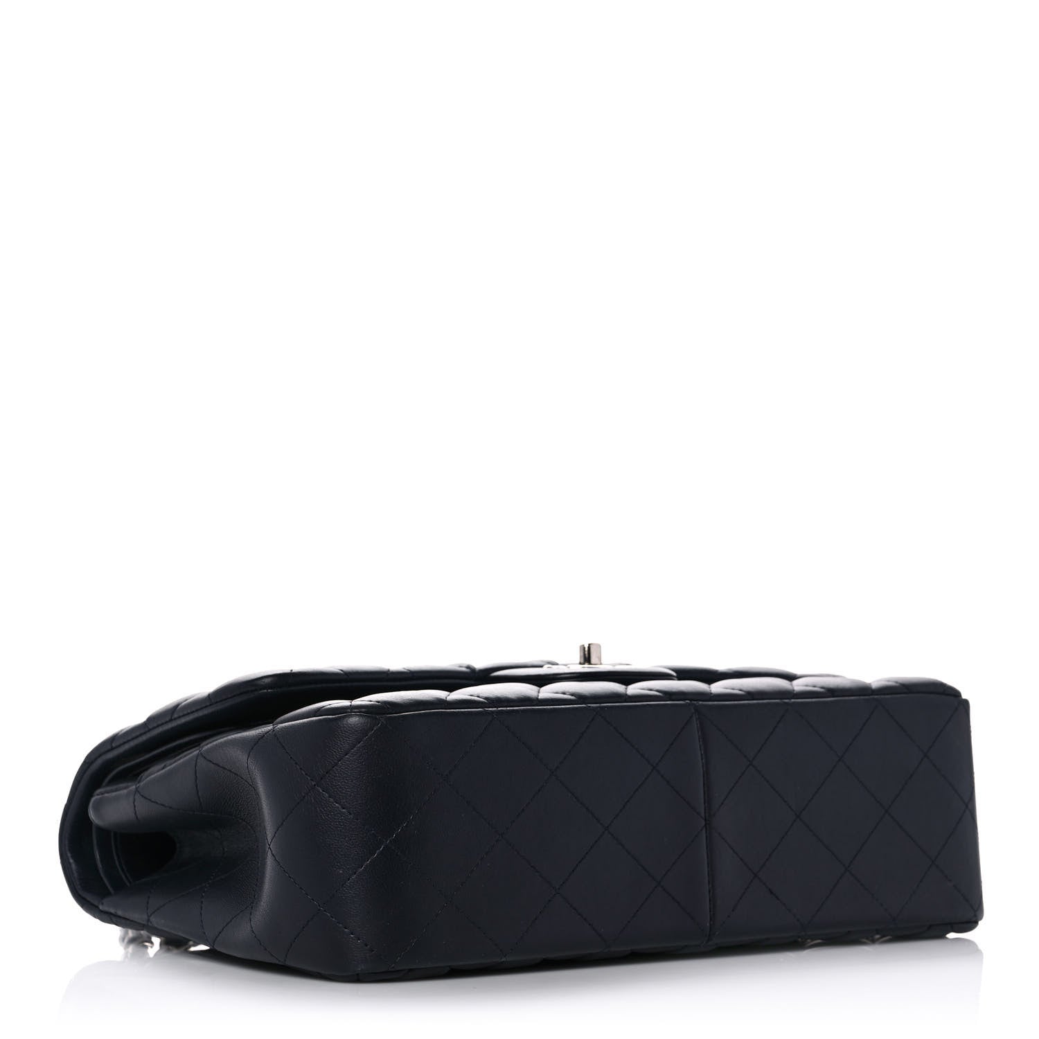 Chanel Lambskin Quilted Jumbo Double Flap Dark Blue 5 of 12