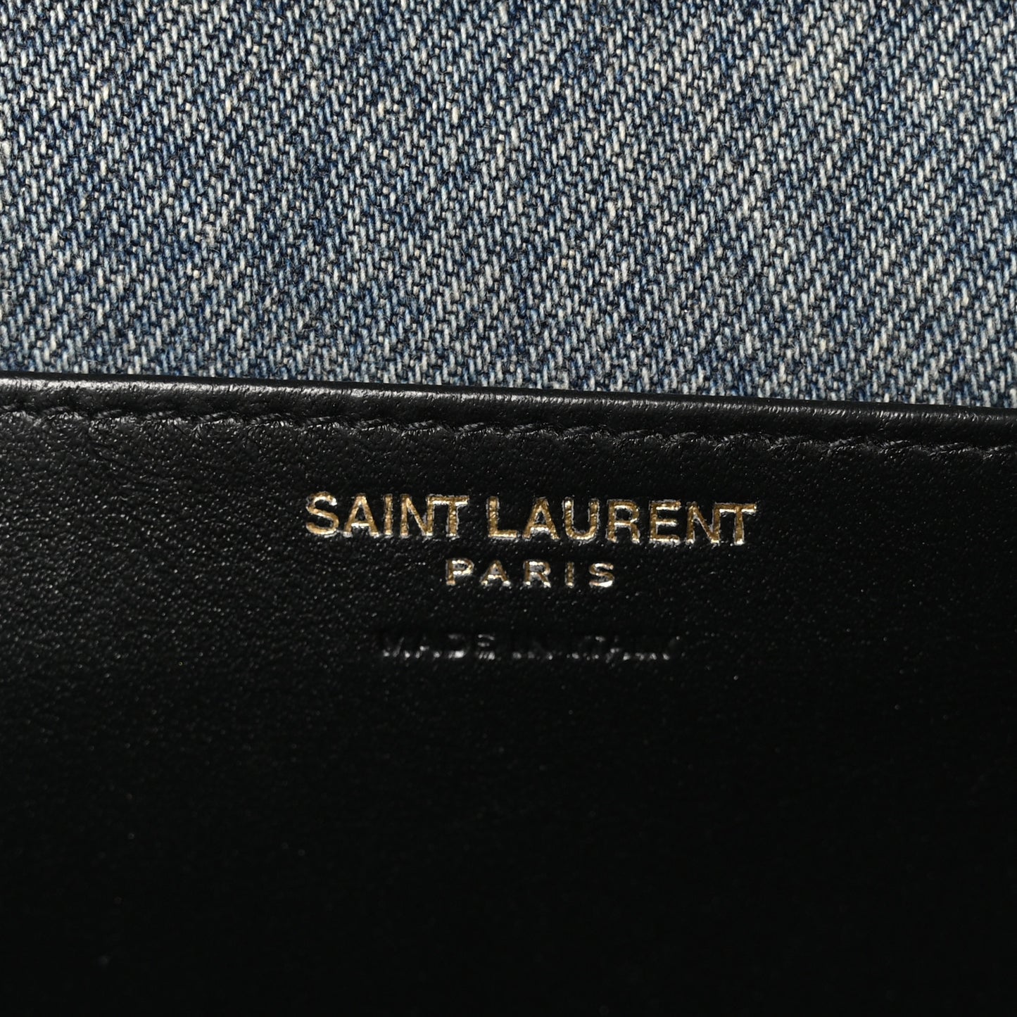 Denim Monogram Chain Wallet Rodeo Blue Cinnamon