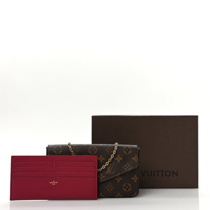 Louis Vuitton Monogram Pochette Felicie Chain Wallet Fuchsia 14 of 14