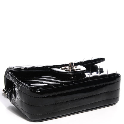 Chanel Patent Chevron Quilted Extra Mini Flap Black 4 of 8