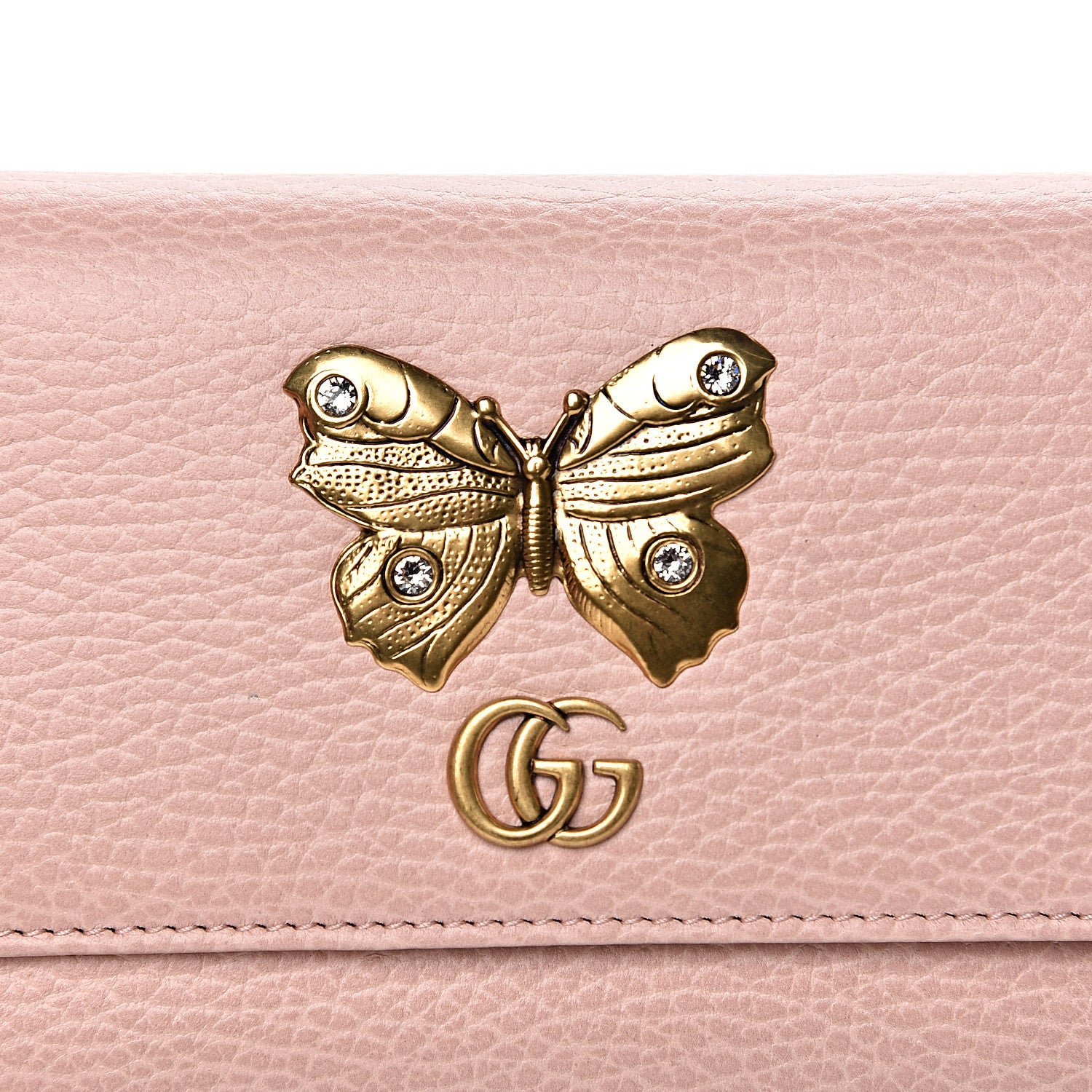 Gucci Dollar Calfskin Garden Continental Wallet Perfect Pink 7 of 8