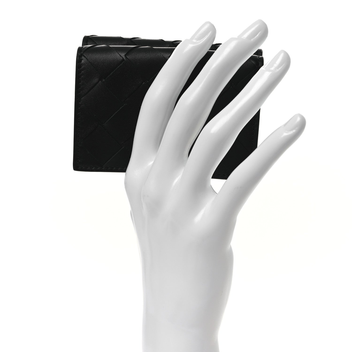 Bottega Veneta Nappa Maxi Intrecciato Tri-Fold Wallet Black 2 of 8