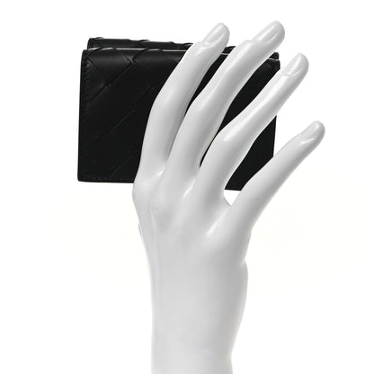 Bottega Veneta Nappa Maxi Intrecciato Tri-Fold Wallet Black 2 of 8