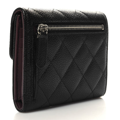 Chanel Caviar Quilted Compact Flap Wallet Black 3 of 8