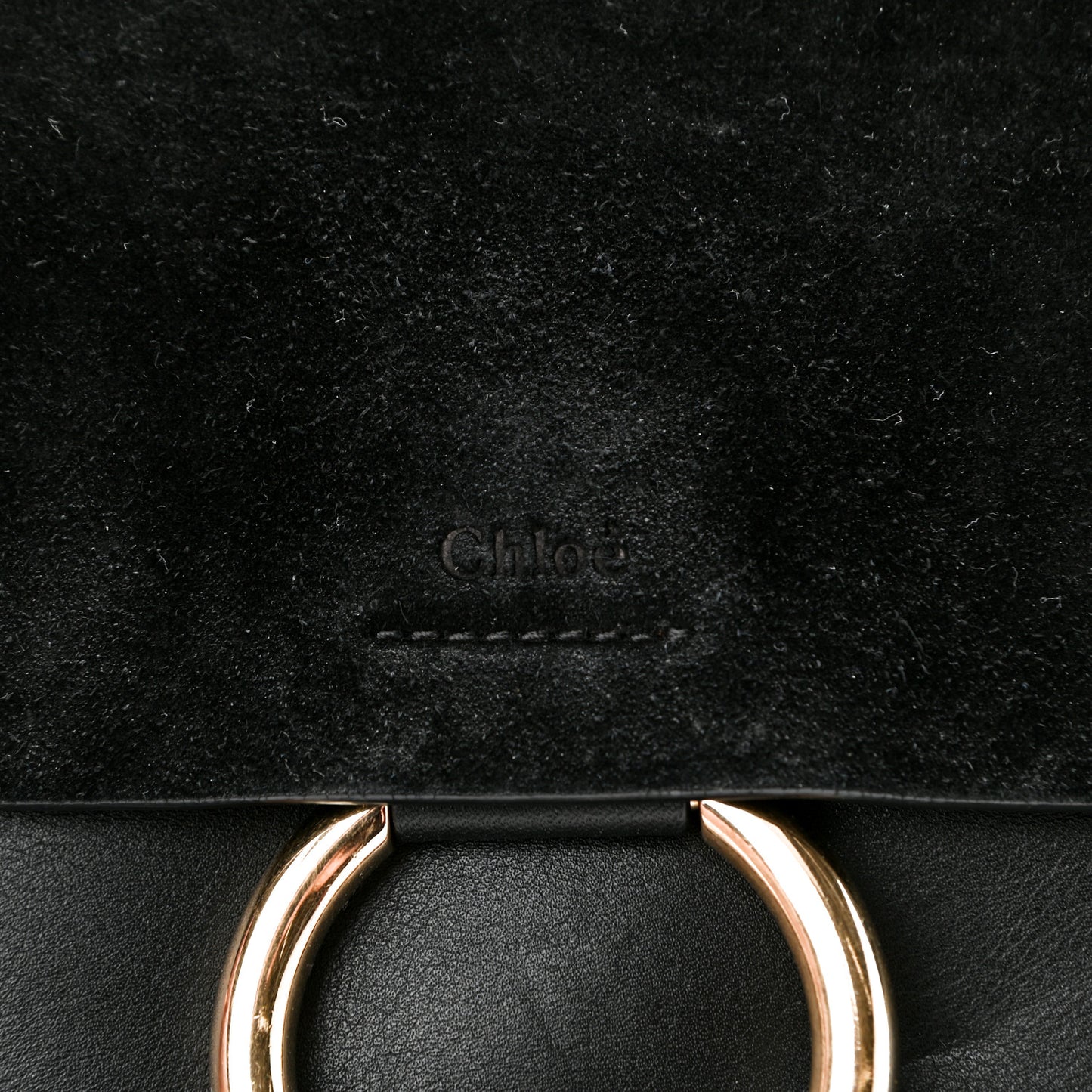 Suede Calfskin Medium Faye Shoulder Bag Black
