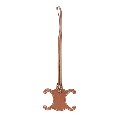 Celine Smooth Calfskin Triomphe Keyring Charm Tan 1 of 3