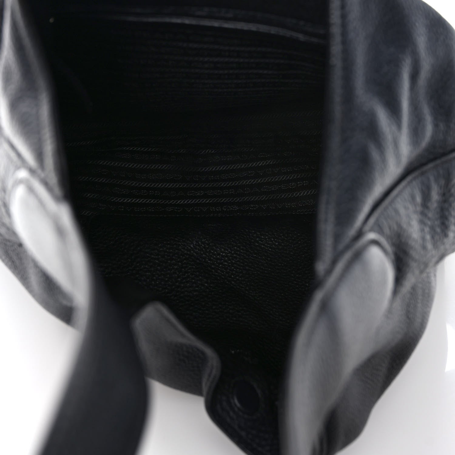 Prada Vitello Daino Medium Pocket Hobo Bag Black 5 of 12