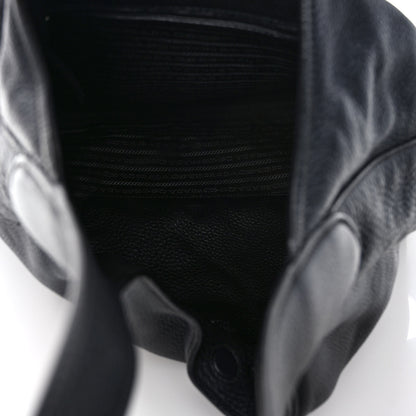 Prada Vitello Daino Medium Pocket Hobo Bag Black 5 of 12
