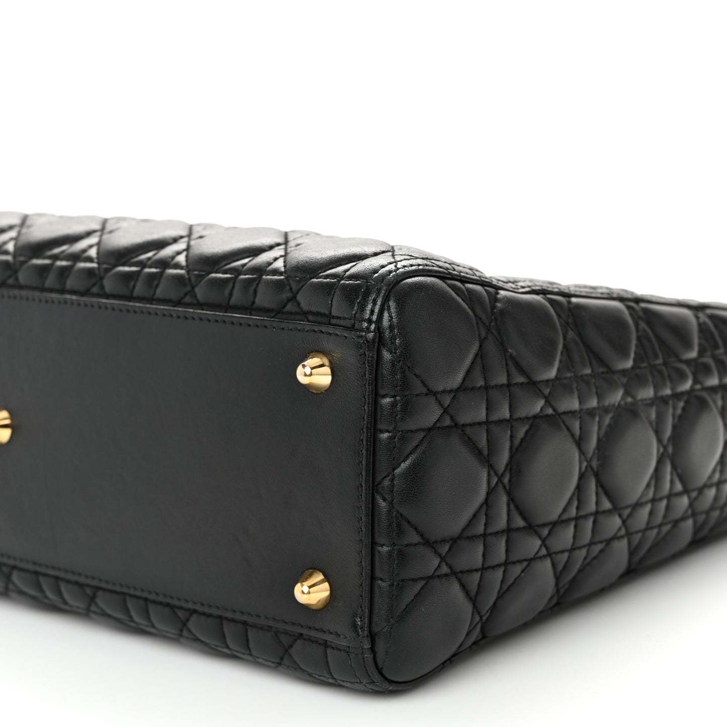 Lambskin Cannage Large Lady Dior Black