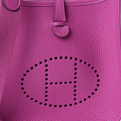 Hermes Taurillon Clemence Evelyne TPM Rose Pourpre 8 of 10