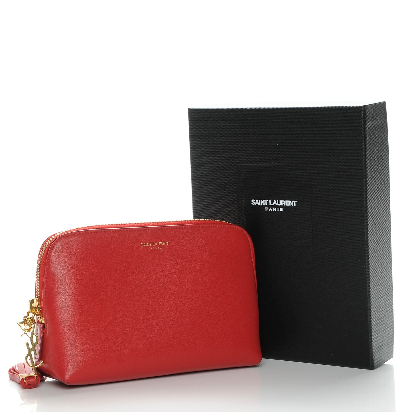 Calfskin Cosmetic Case New Red