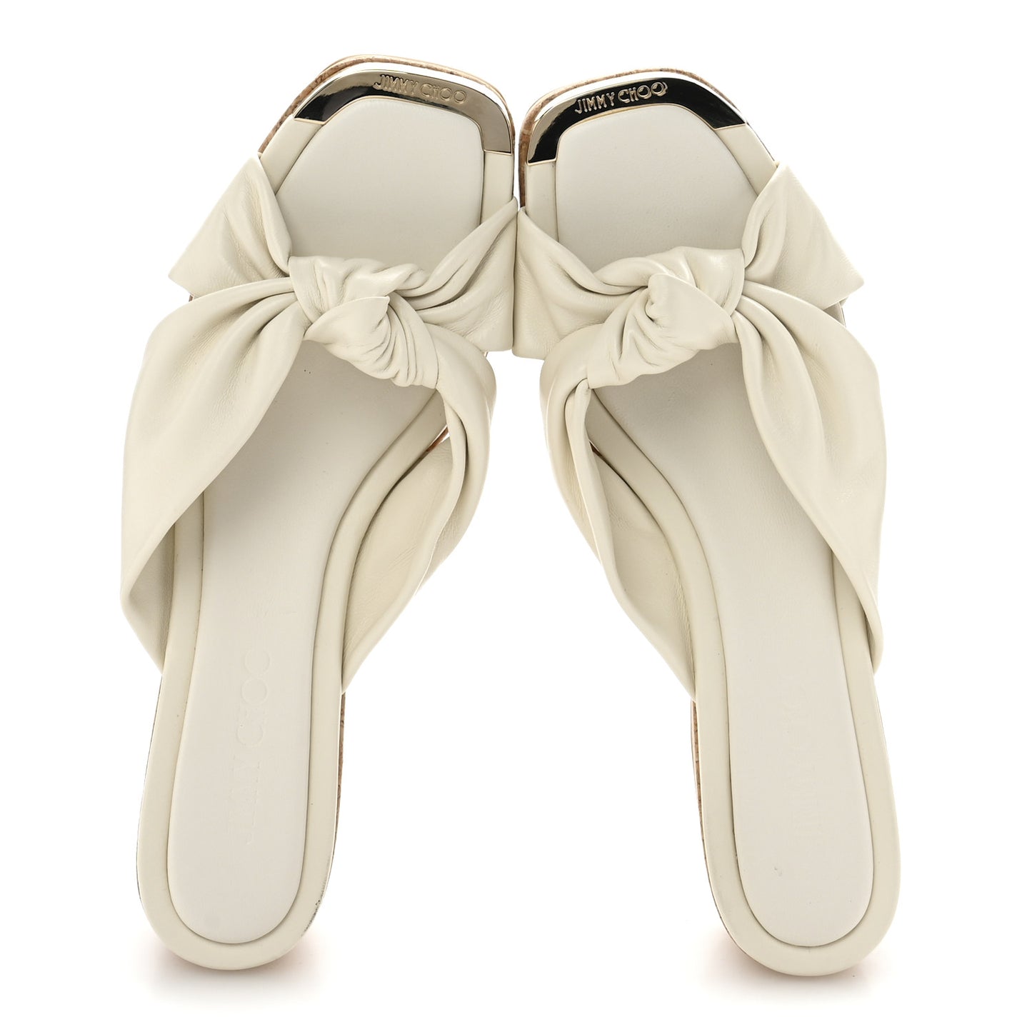 Nappa Avenue Wedge Sandals 39.5 Latte