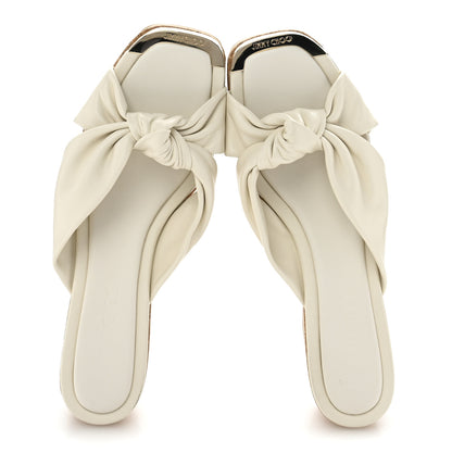 Jimmy Choo Nappa Avenue Wedge Sandals 39.5 Latte 2 of 9