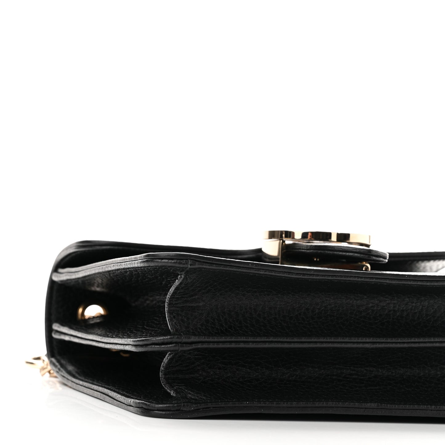 Dollar Calfskin Small Interlocking G Shoulder Bag Black