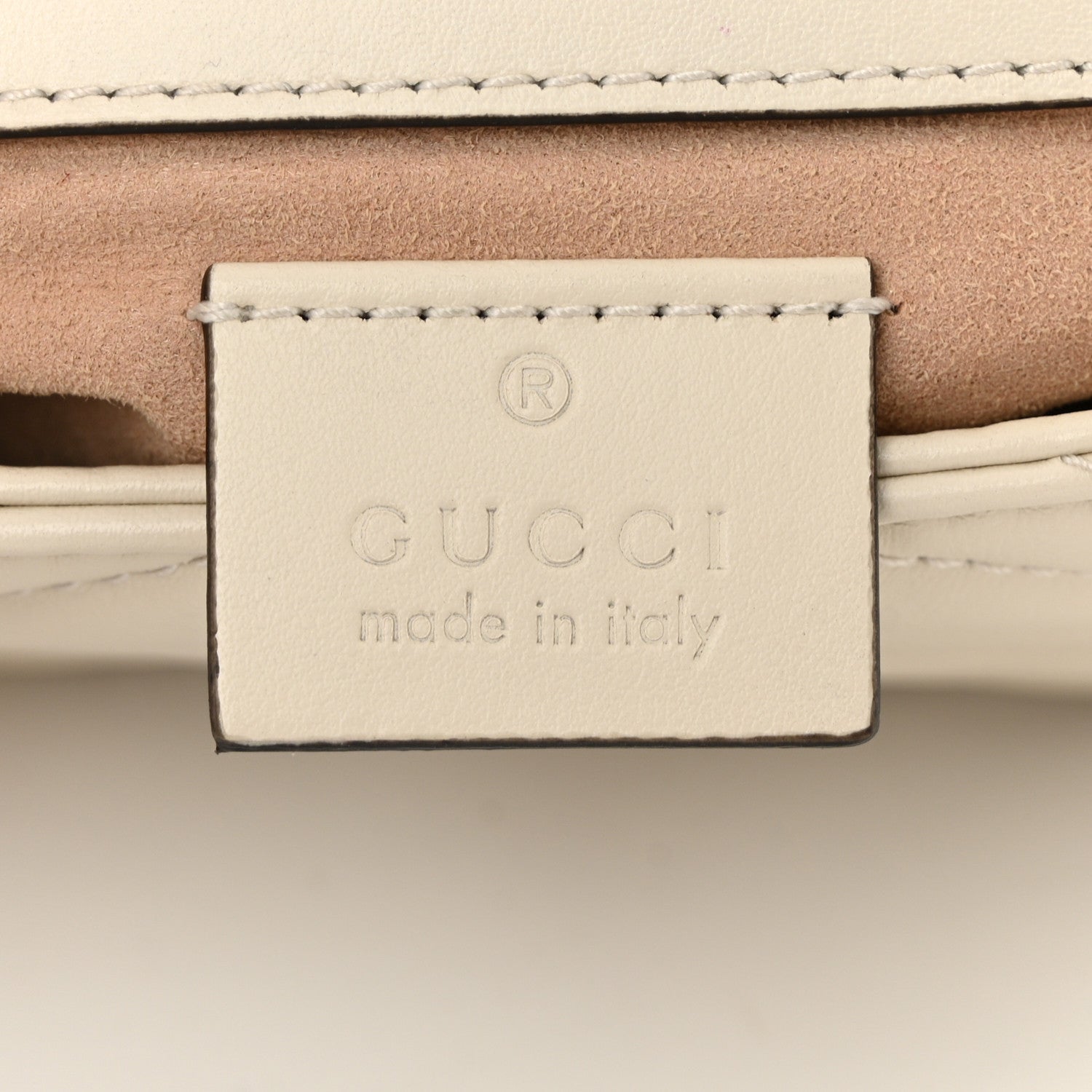 Gucci Calfskin Matelasse Super Mini GG Marmont Shoulder Bag White 6 of 12