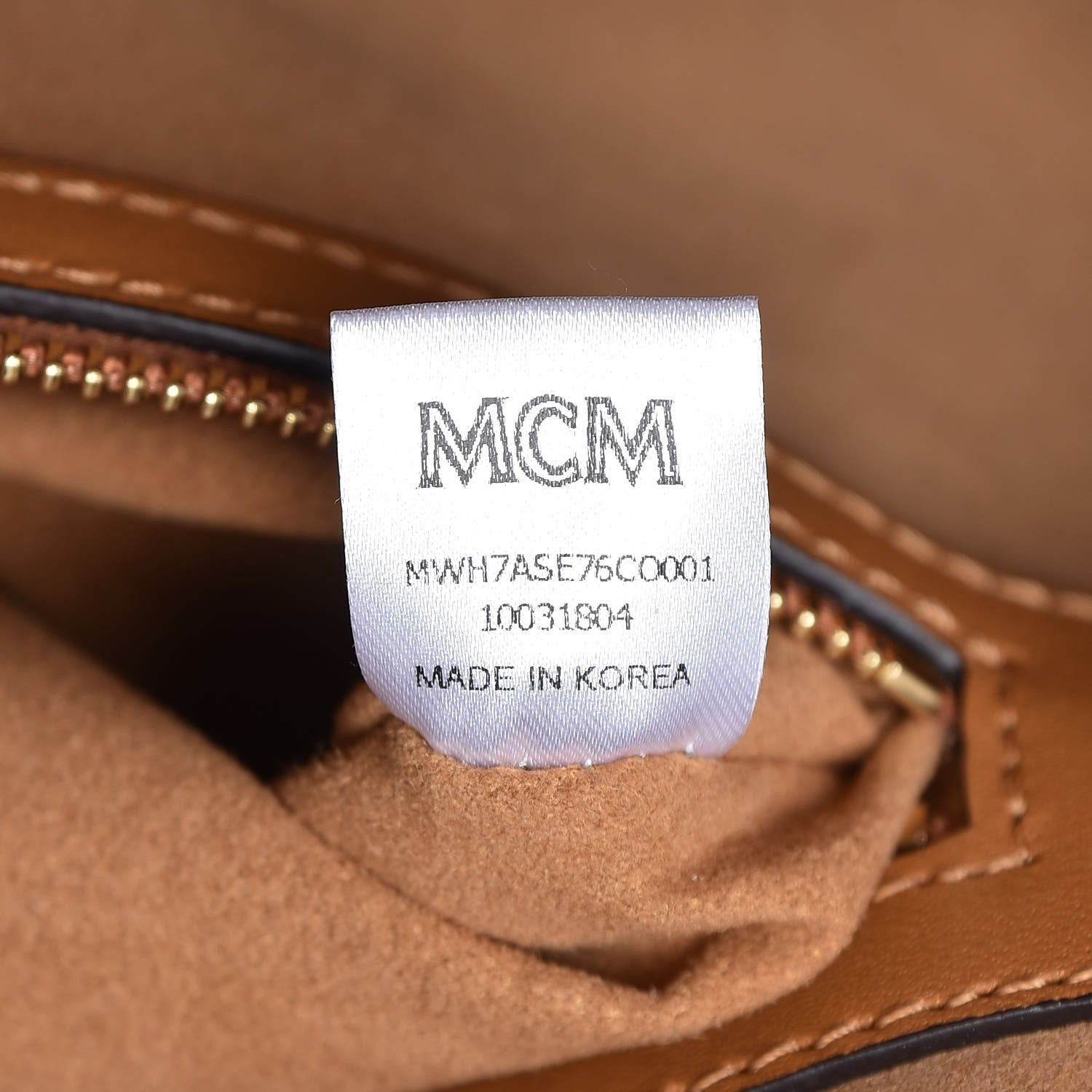 MCM Visetos Large Hobo Cognac 9 of 10