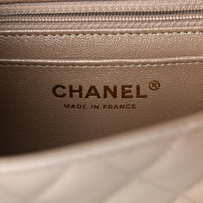 Chanel Metallic Goatskin Quilted Mini Rectangular Flap Gold 6 of 11