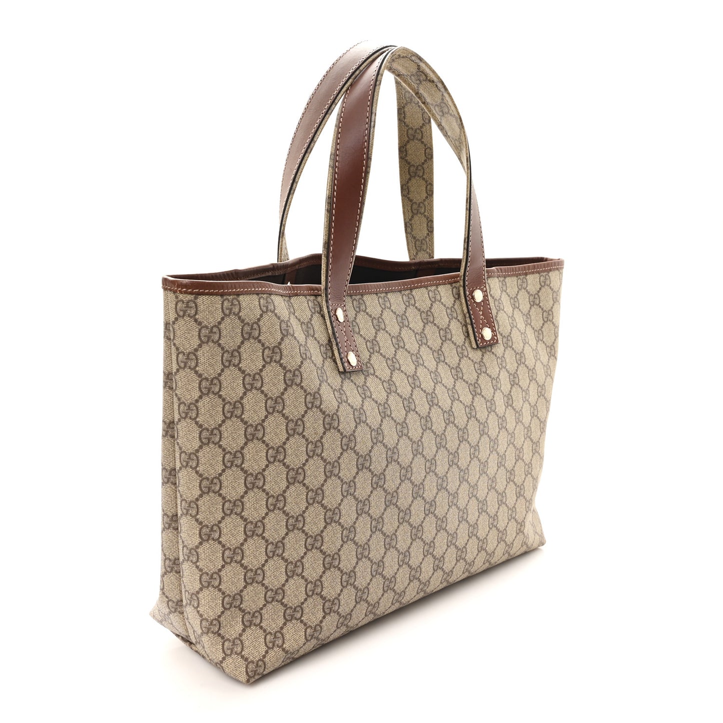 GG Plus Monogram Medium Signature Web Loop Tote Light Brown