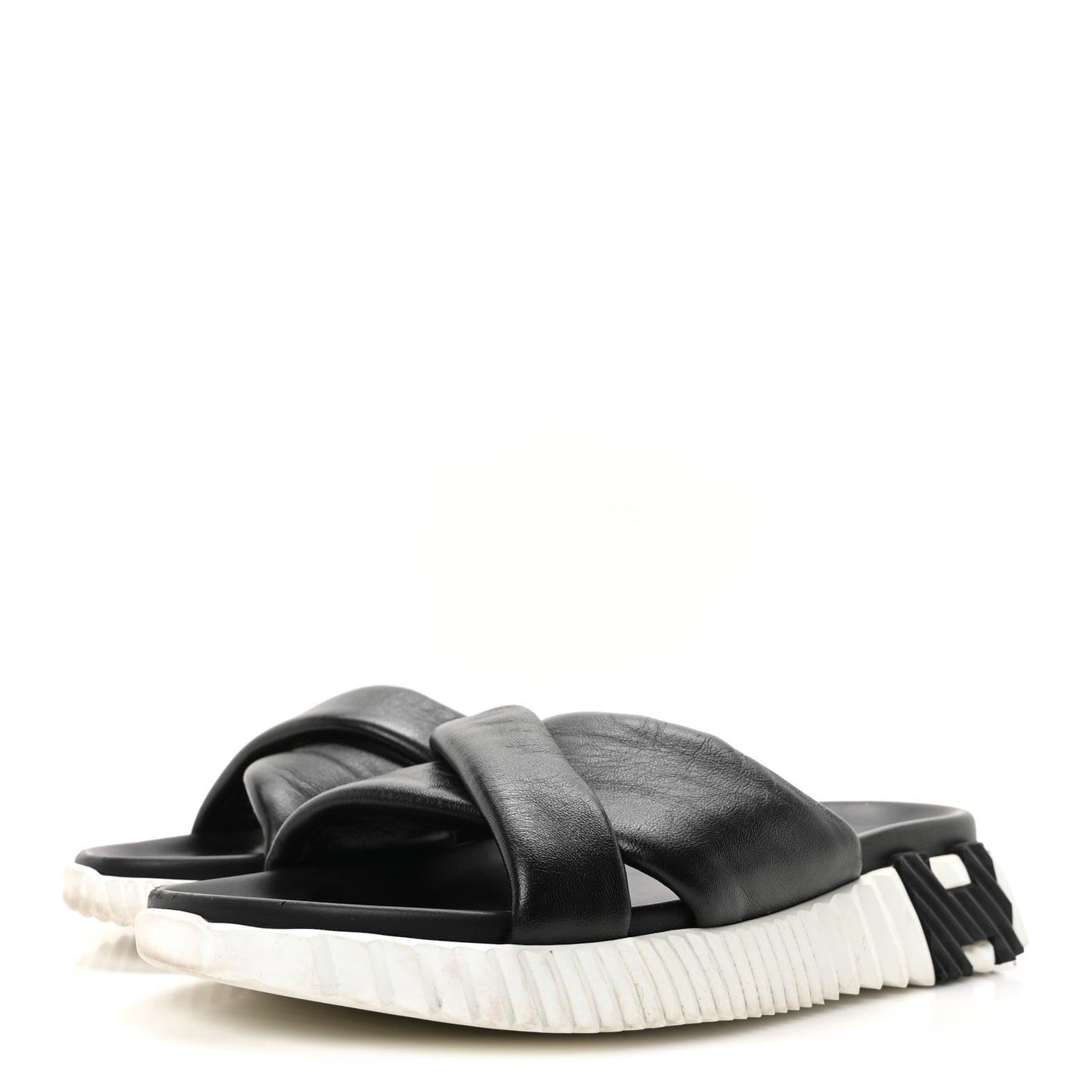 Nappa Womens Infra Sandals 39 Black