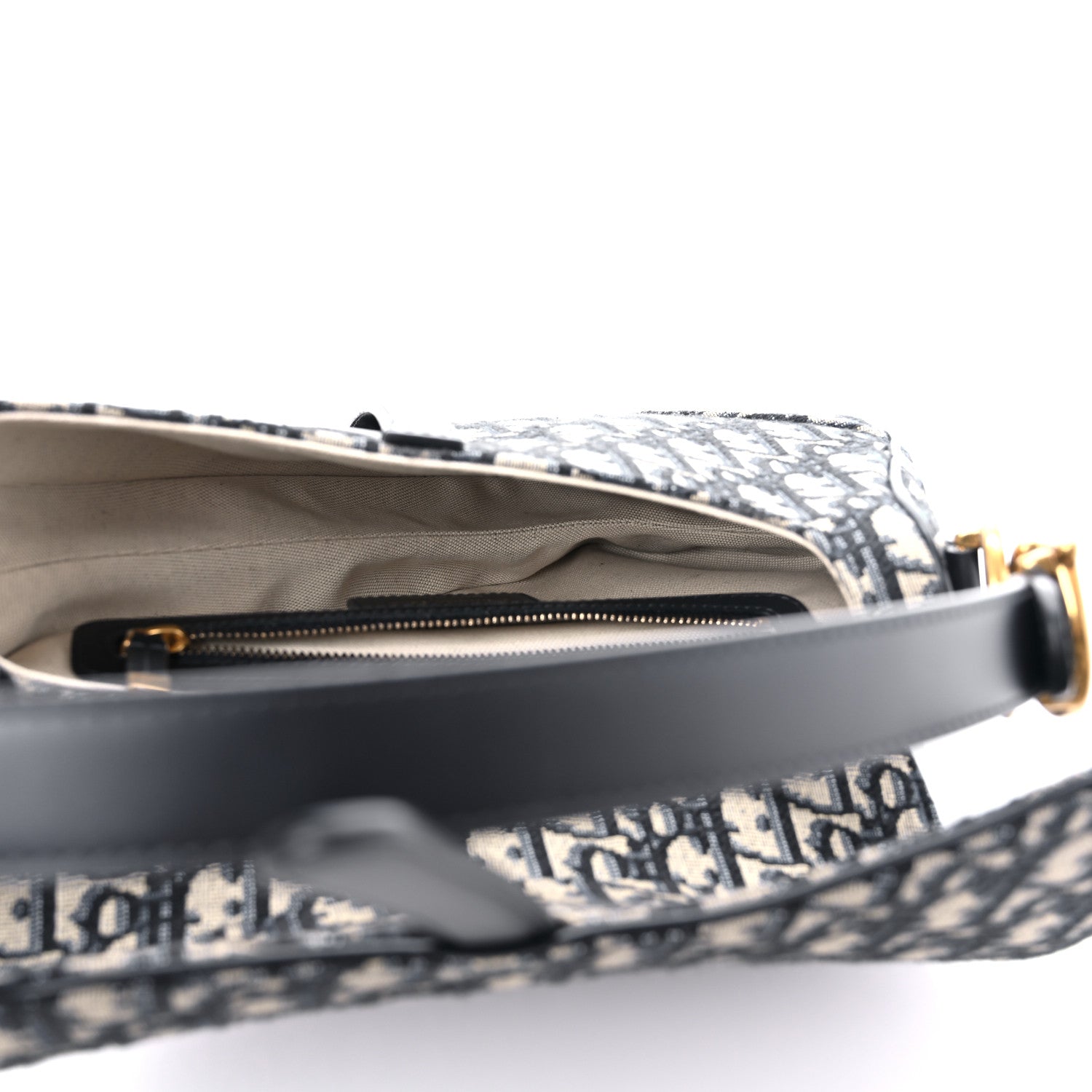 Christian Dior Oblique Saddle Bag Blue 5 of 9