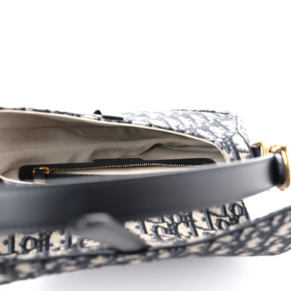 Christian Dior Oblique Saddle Bag Blue 5 of 9