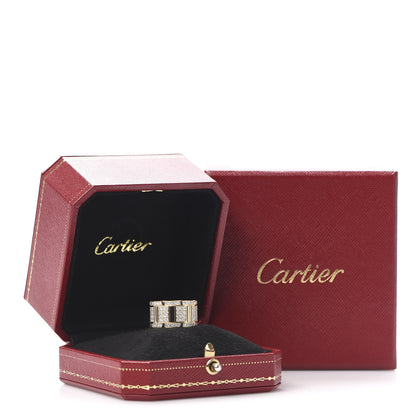 Cartier 18K Yellow Gold Diamond Tank Francaise Ring 50 5.25 6 of 6