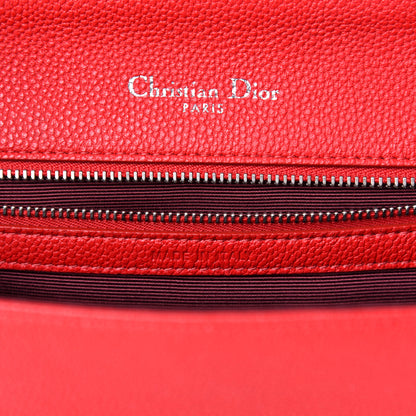 Christian Dior Grained Calfskin Medium Diorama Flap Bag Red 9 of 11