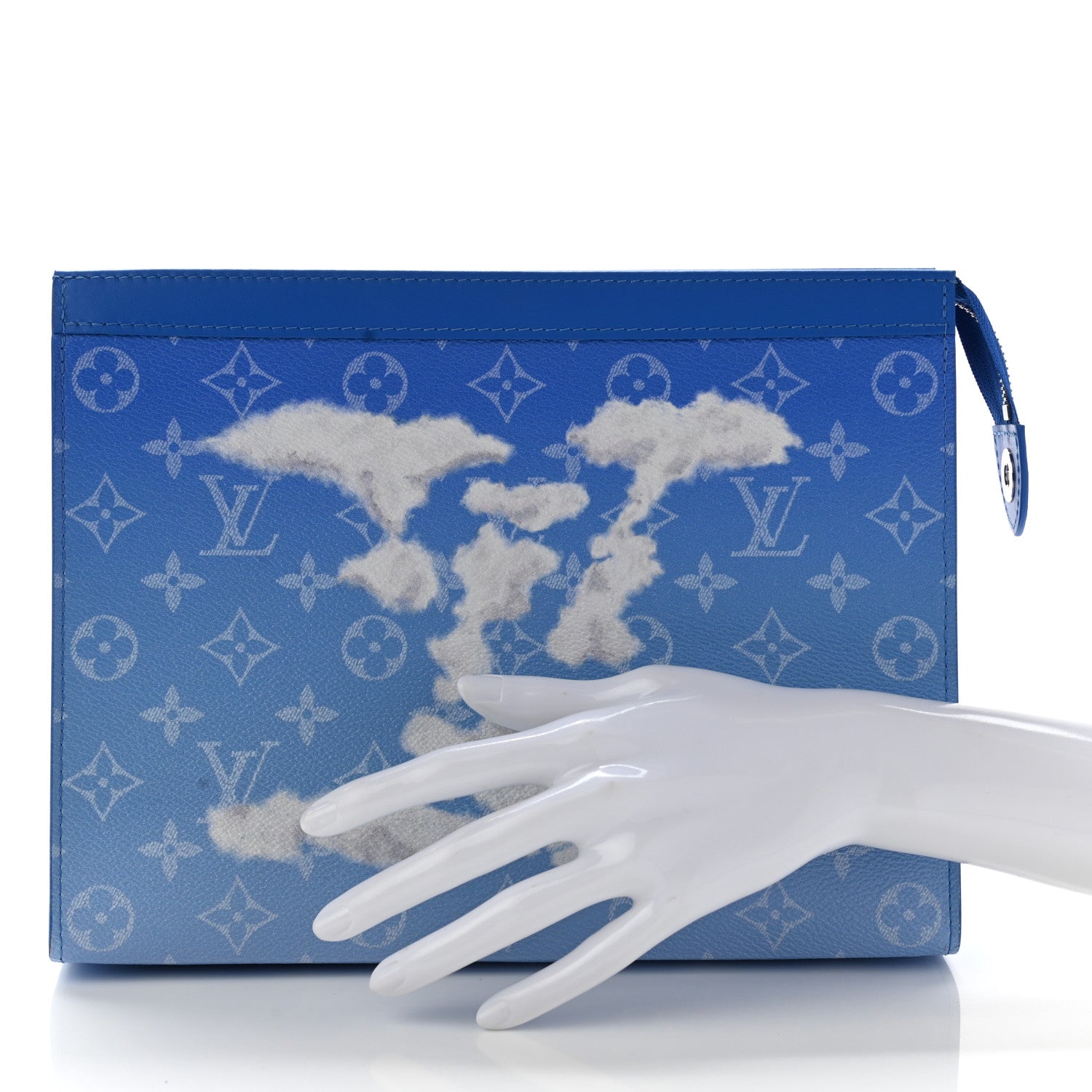 Louis Vuitton Monogram Clouds Pochette Voyage MM A4 Blue 2 of 9