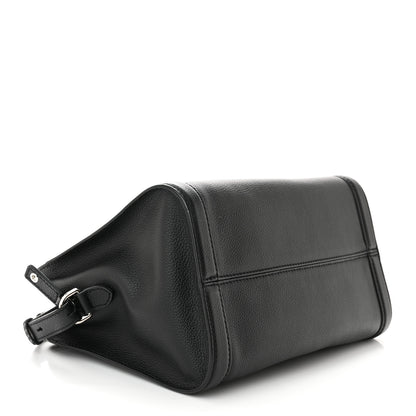 Alexander McQueen Pebbled Calfskin Small Skull Padlock Zip Around Tote Black 4 of 11