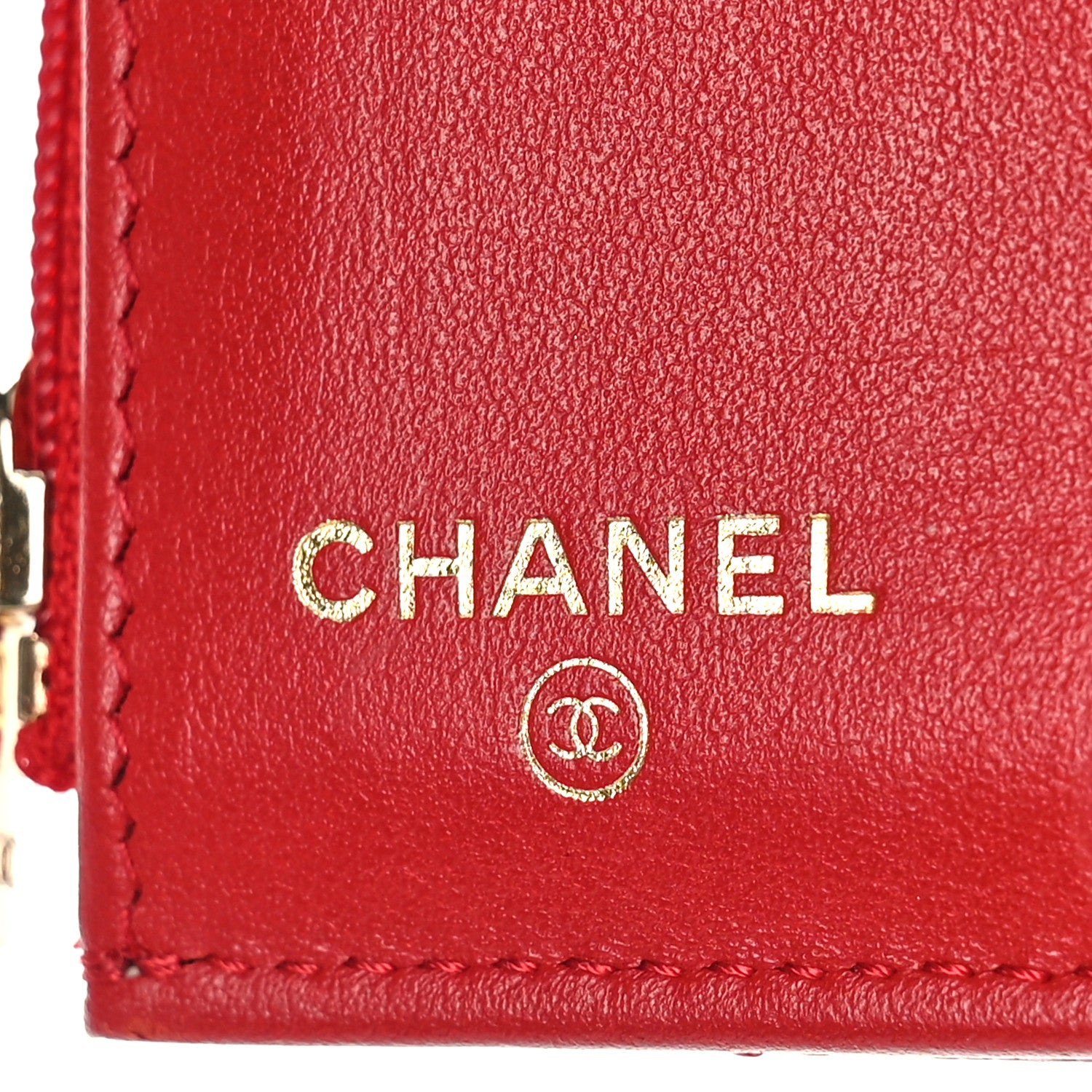 Chanel Caviar Quilted Compact Flap Wallet Red 6 of 11