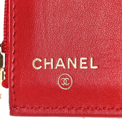 Chanel Caviar Quilted Compact Flap Wallet Red 6 of 11
