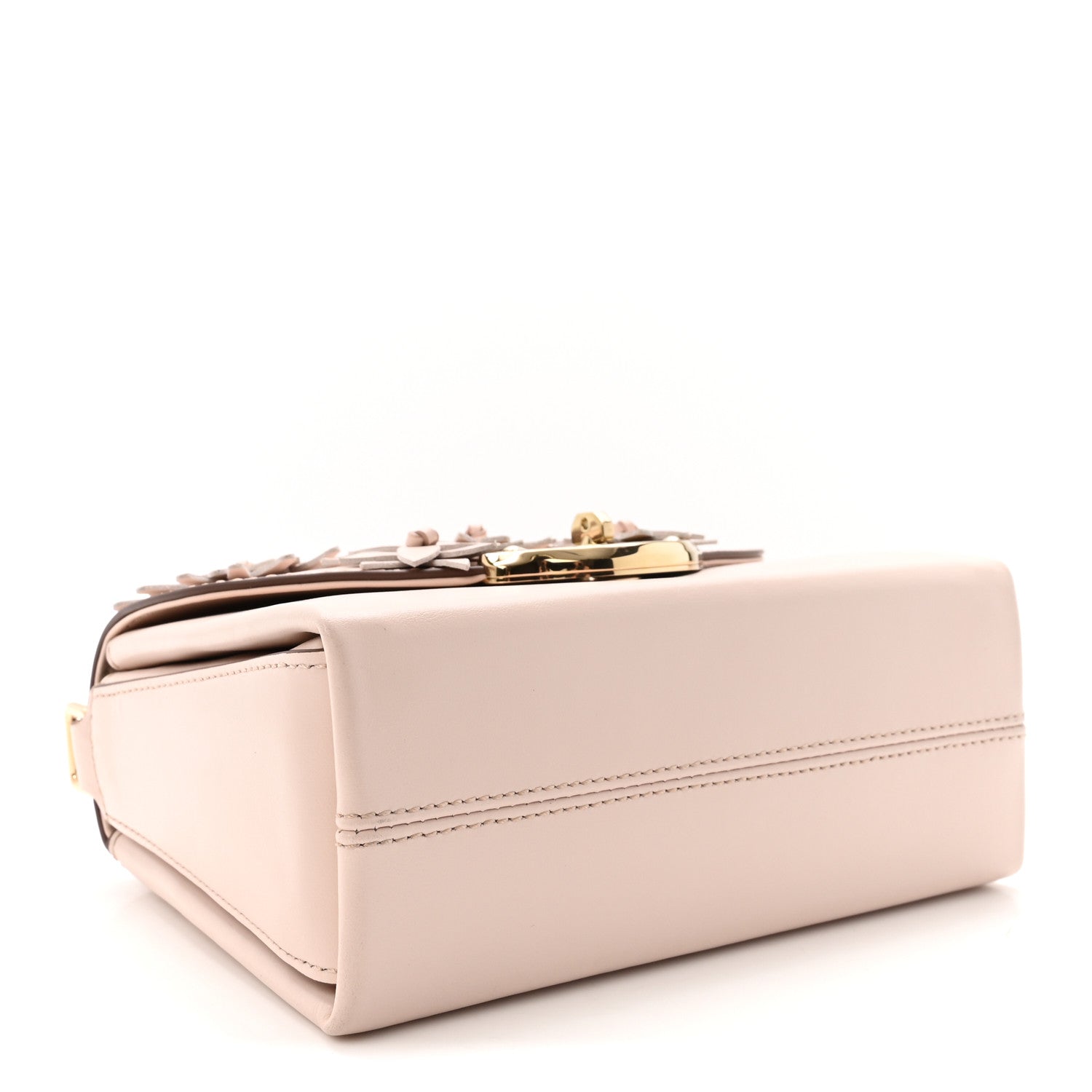Mulberry High Gloss Calfskin Flowers Lana Small Top Handle Blossom Pink 4 of 9