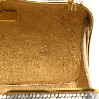Judith Leiber Swarovski Crystal Minaudiere Clutch Gold 10 of 13