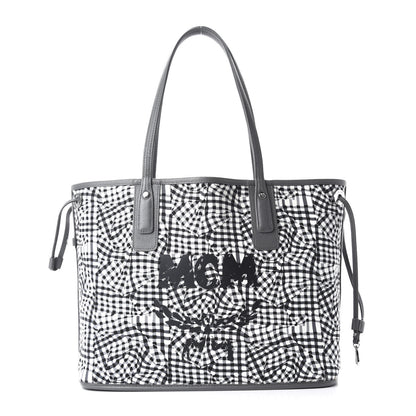 MCM Visetos Medium Liz Reversible Shopper Tote Phantom Grey 9 of 15