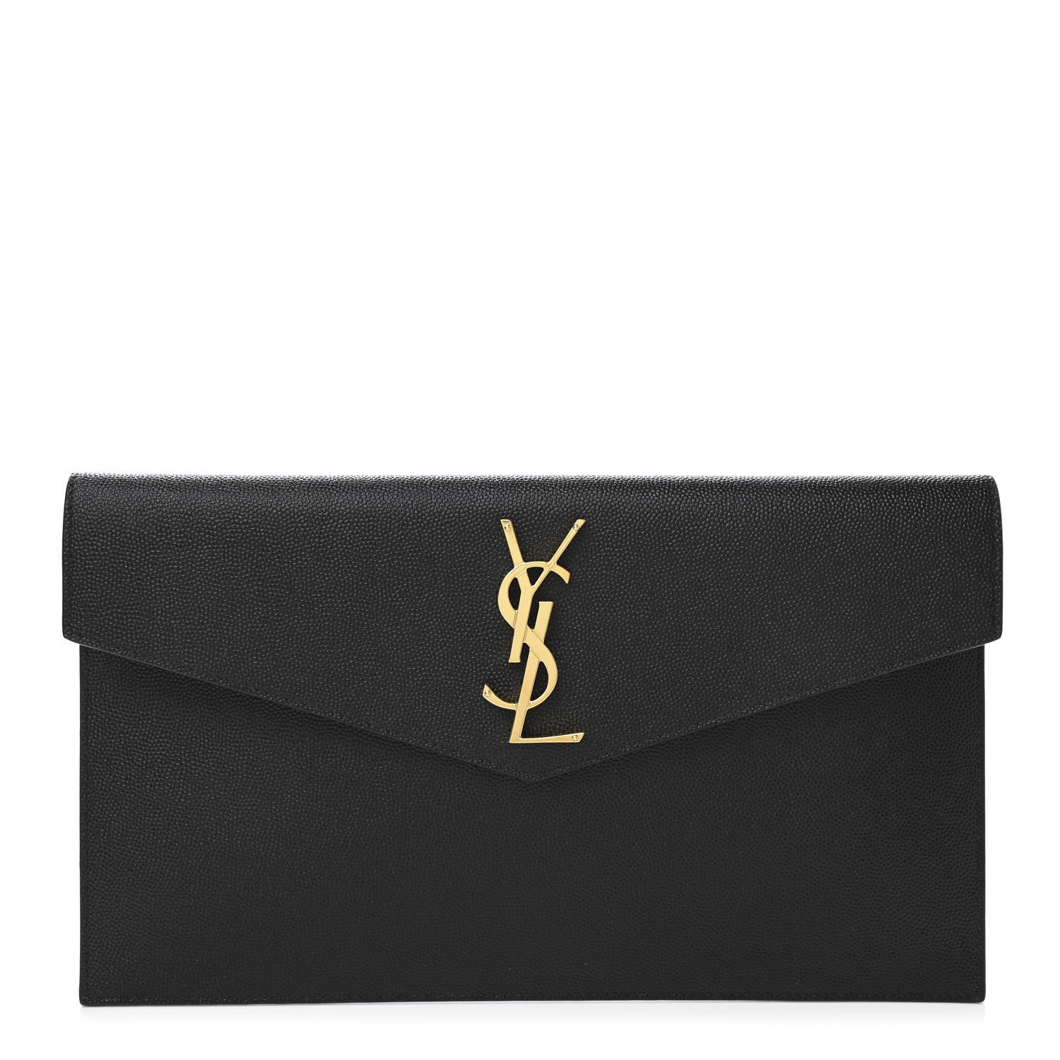 Saint Laurent Grain De Poudre Uptown Pouch Black 1 of 10
