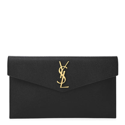 Saint Laurent Grain De Poudre Uptown Pouch Black 1 of 10