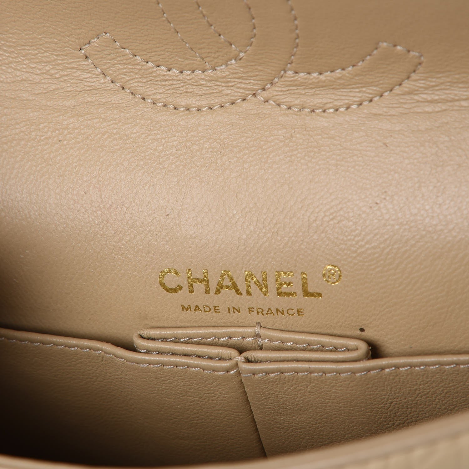 Chanel Aged Calfskin Small Double Flap Beige 7 of 9