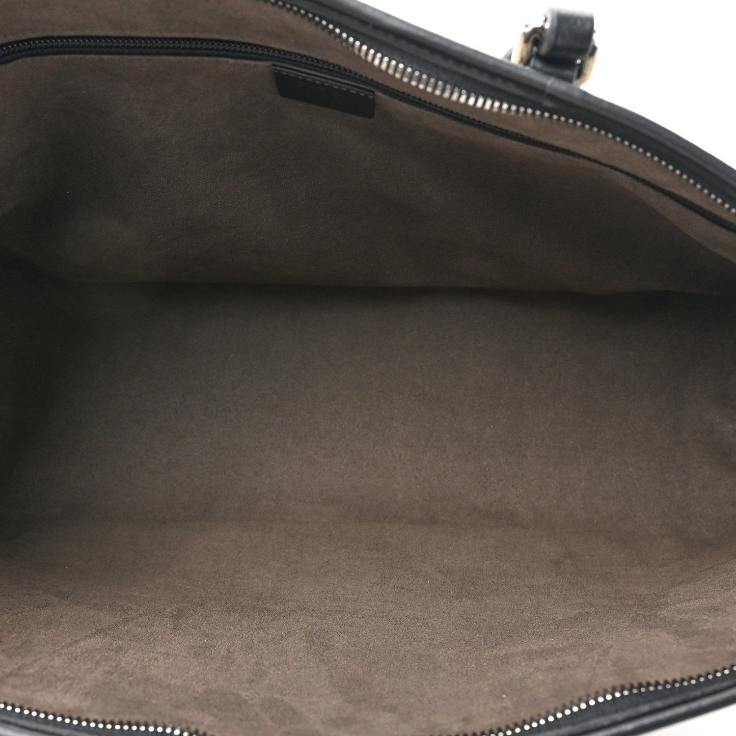 GG Supreme Monogram Medium Zippered Tote Dark Brown