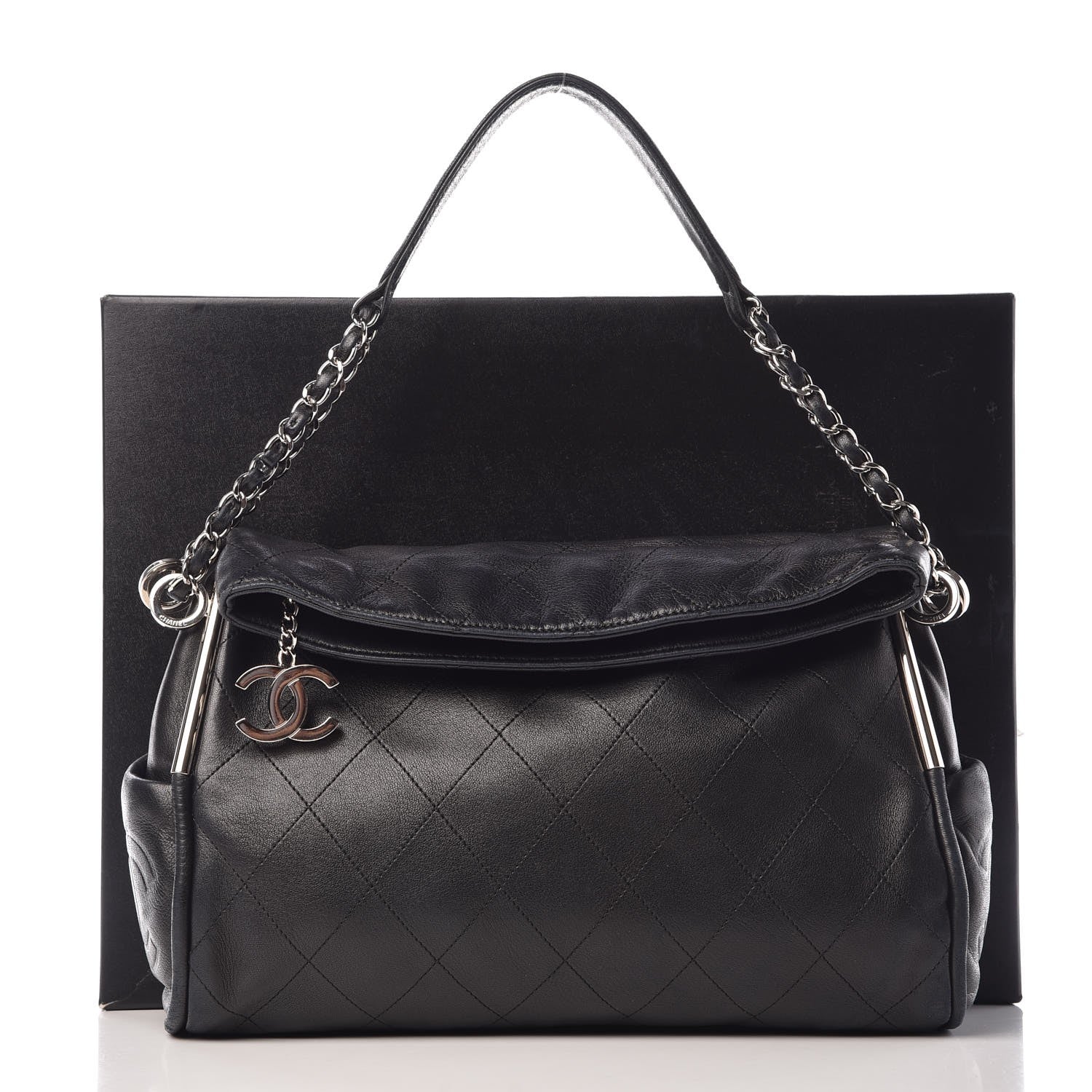 Chanel Lambskin Stitched Medium Ultimate Soft Tote Black 8 of 8