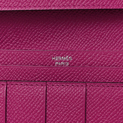 Hermes Epsom Bearn Gusset Wallet Rose Pourpre 6 of 9