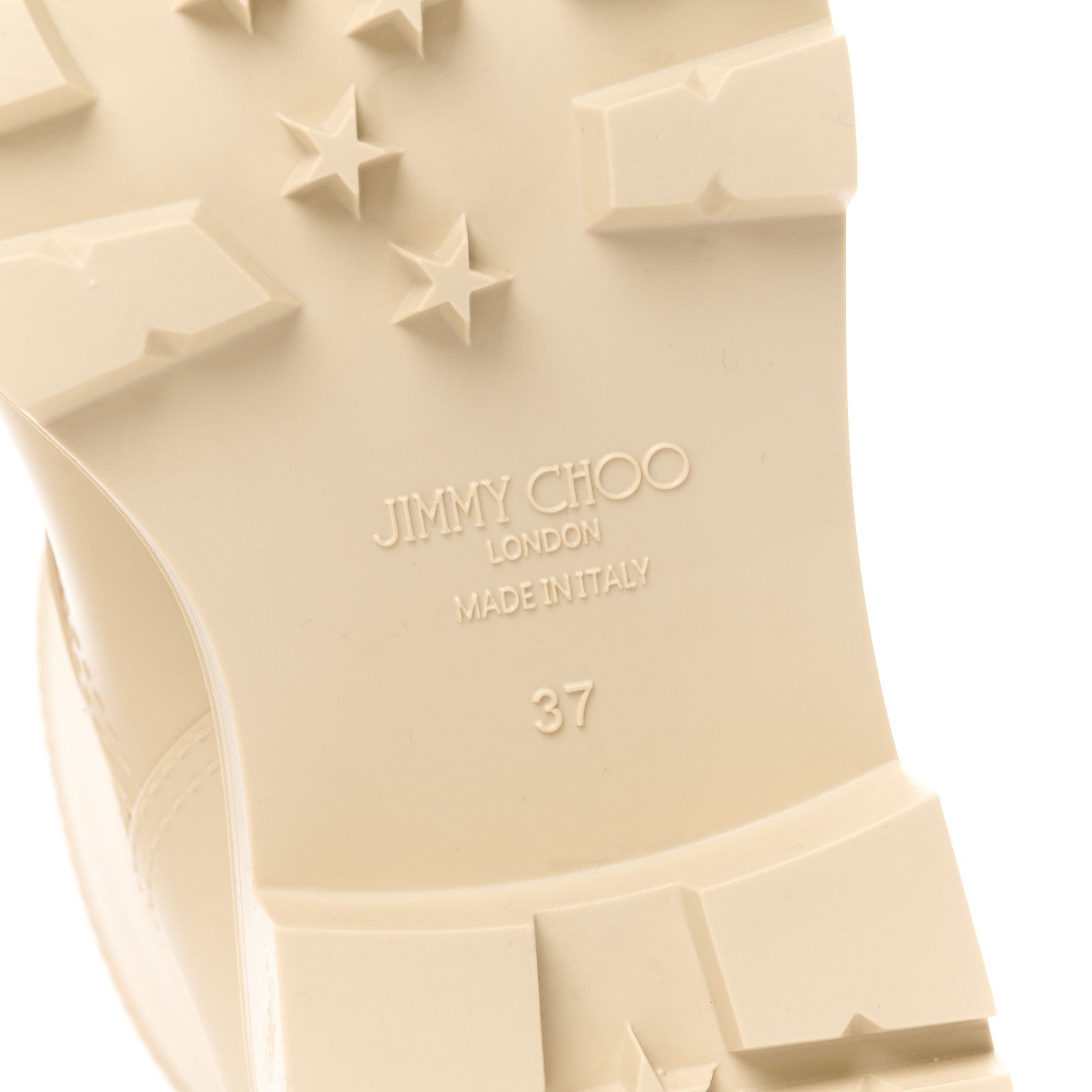 Jimmy Choo Rubber Yael Flat Rain Boots 37 Barley 6 of 8