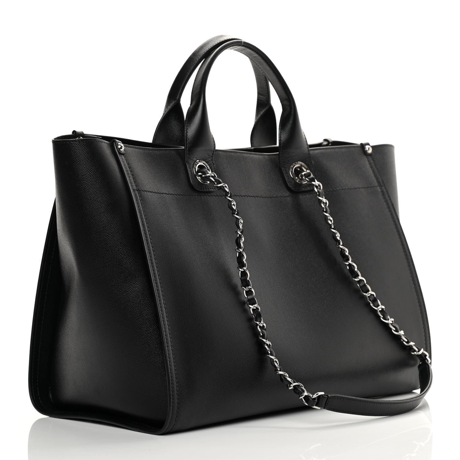 Chanel Caviar Medium Studded Deauville Tote Black 3 of 15
