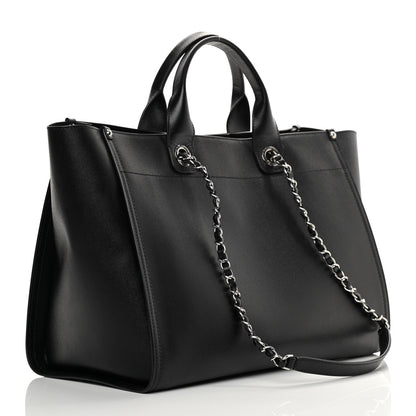Chanel Caviar Medium Studded Deauville Tote Black 3 of 15
